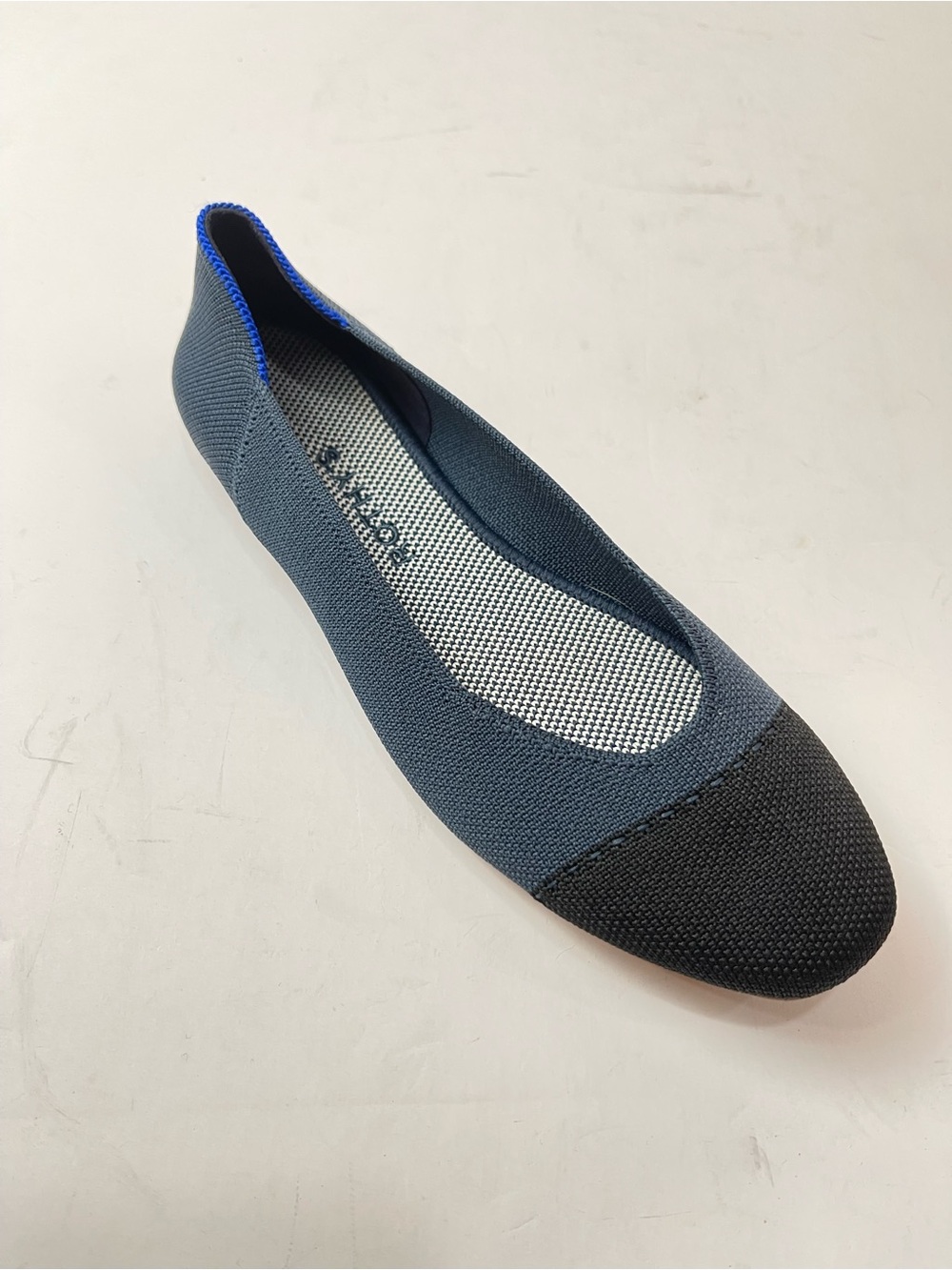 Rothy's Starling Square Captoe Ballet Flat Women's Size 8 Navy Blue Comfort Knit
